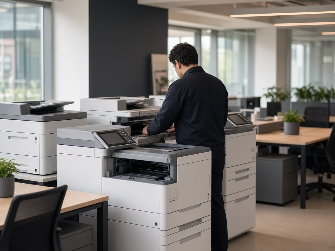 Business printer fleet onboarding